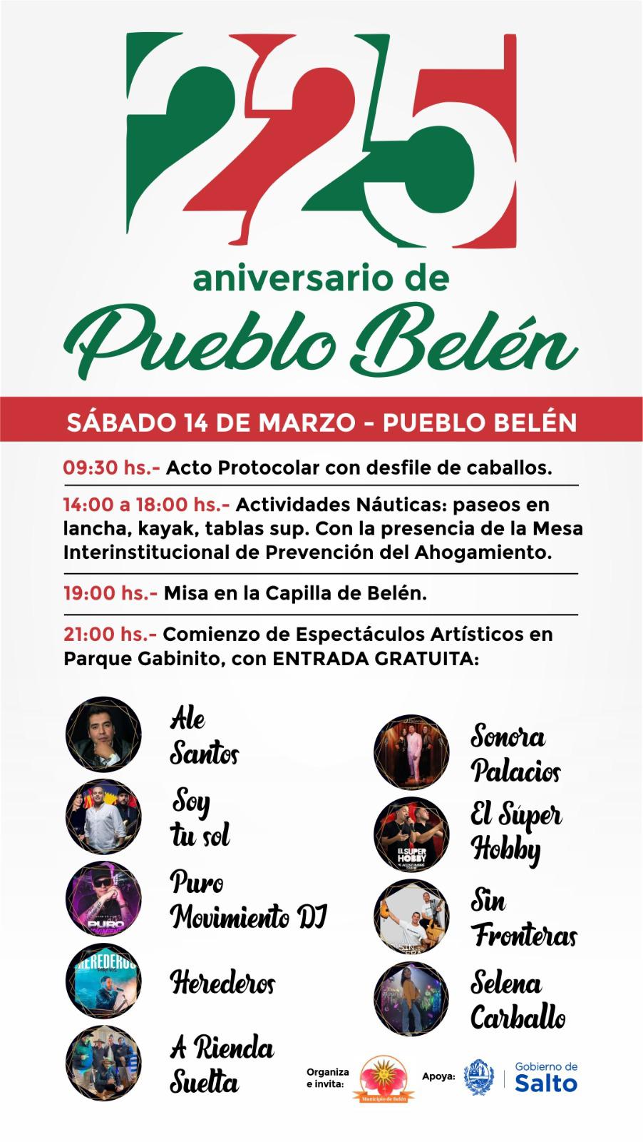 Belén celebra su 225º aniversario con una variada agenda de actividades Belén celebra su 225º aniversario con una variada agenda de actividades