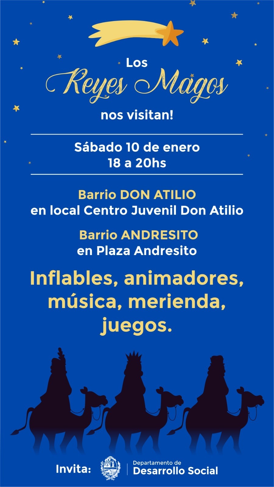 El Gobierno de Salto a través de Desarrollo Social propone actividades por Reyes en Don Atilio y Andresito El Gobierno de Salto a través de Desarrollo Social propone actividades por Reyes en Don Atilio y Andresito