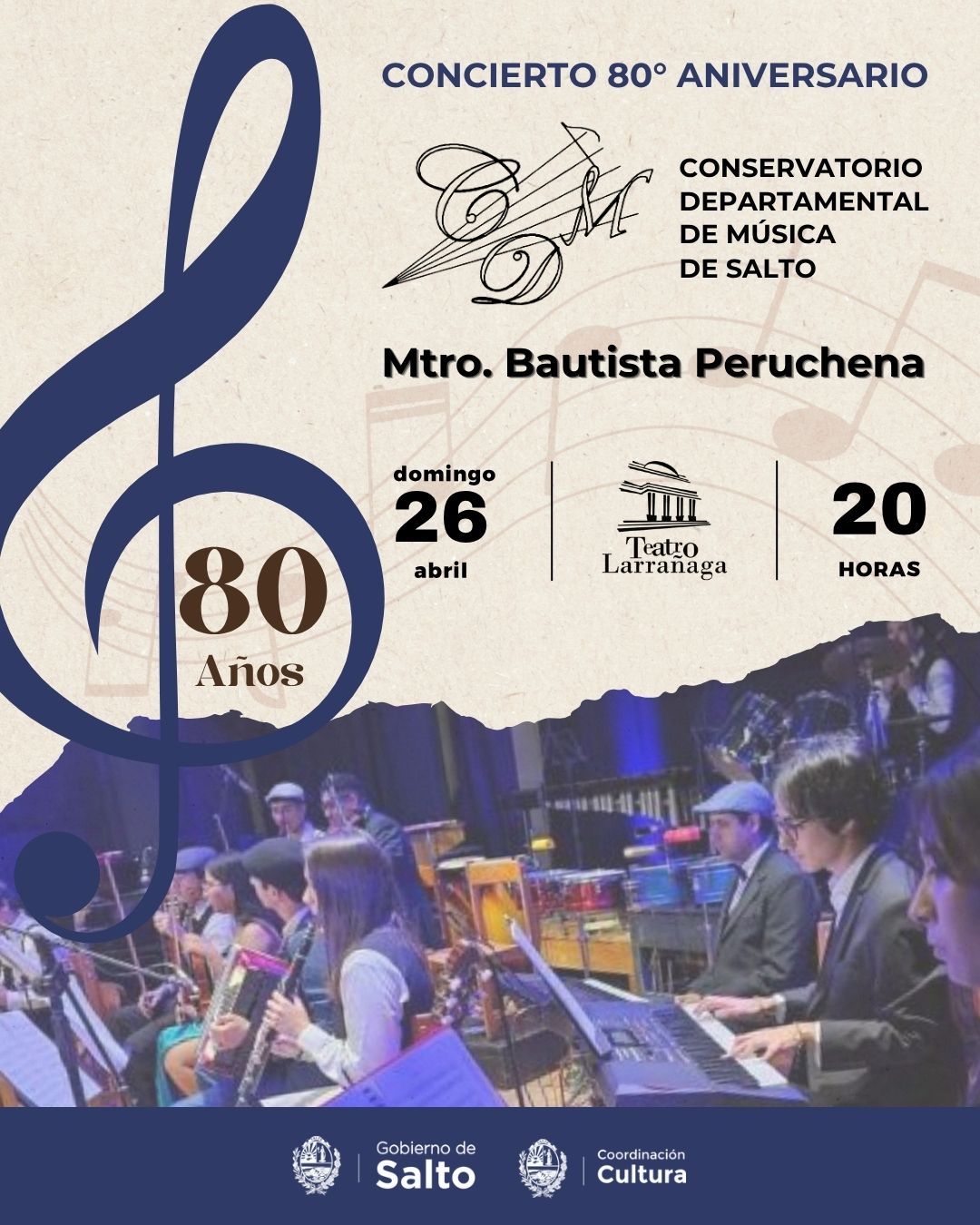 El Conservatorio Departamental de Música celebra sus 80 años con un concierto especial El Conservatorio Departamental de Música celebra sus 80 años con un concierto especial