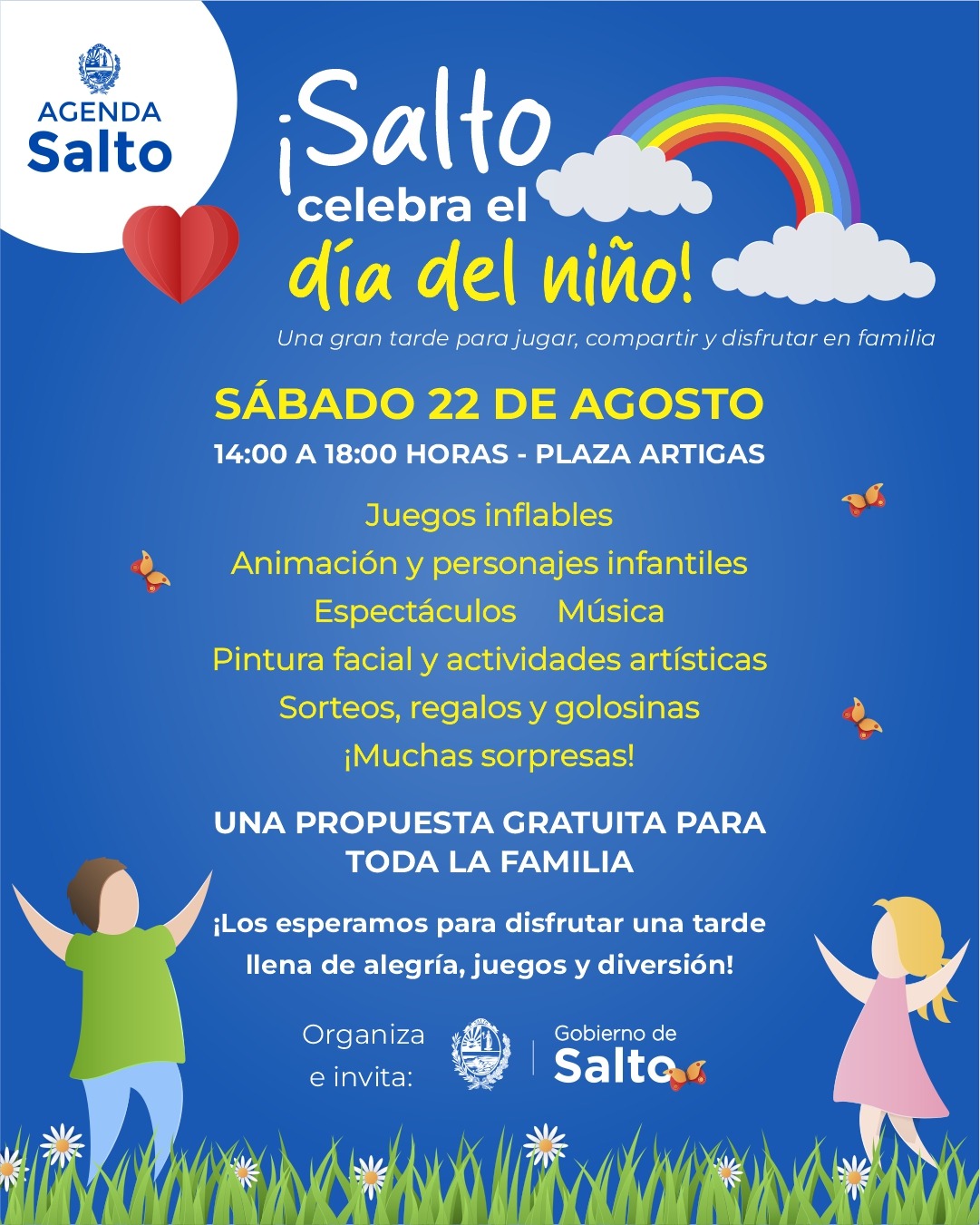 Salto invita a celebrar el Día del Niño este sábado en Plaza Artigas Salto invita a celebrar el Día del Niño este sábado en Plaza Artigas