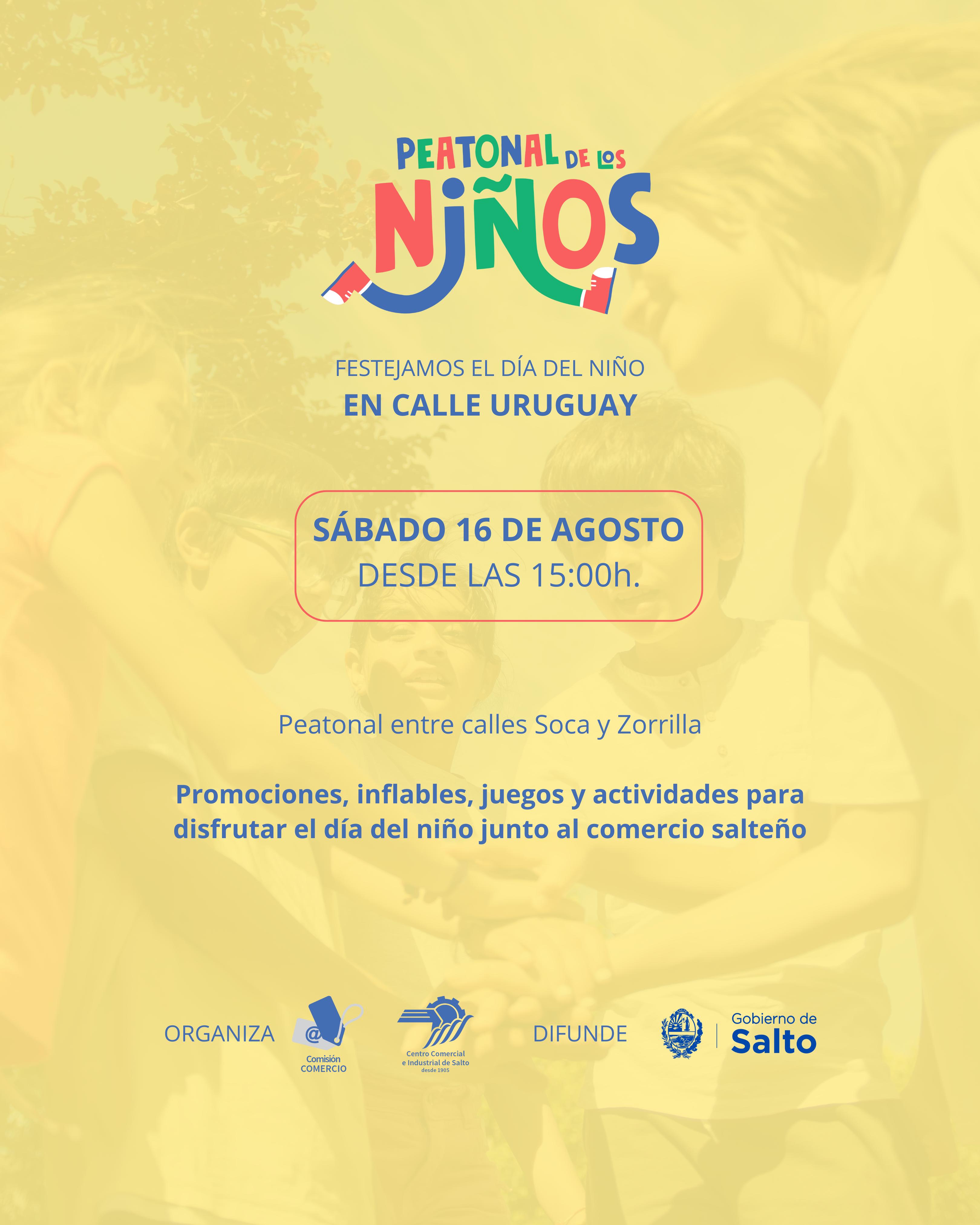 Una tarde para disfrutar en familia Este sábado vuelve la Peatonal de los Niños a Calle Uruguay Una tarde para disfrutar en familia Este sábado vuelve la Peatonal de los Niños a Calle Uruguay