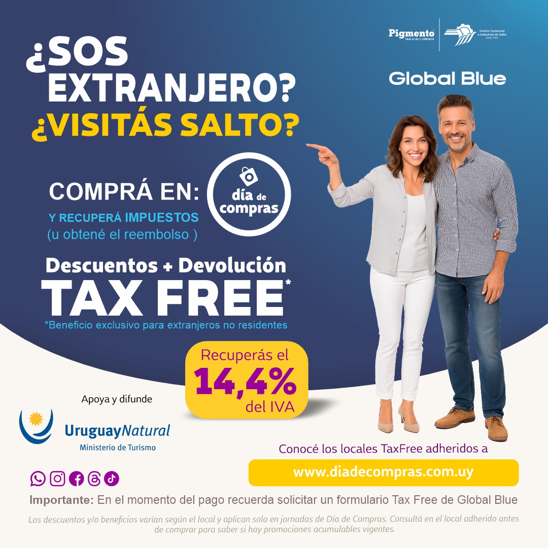 “Día de Compras + Tax Free” en Salto “Día de Compras + Tax Free” en Salto