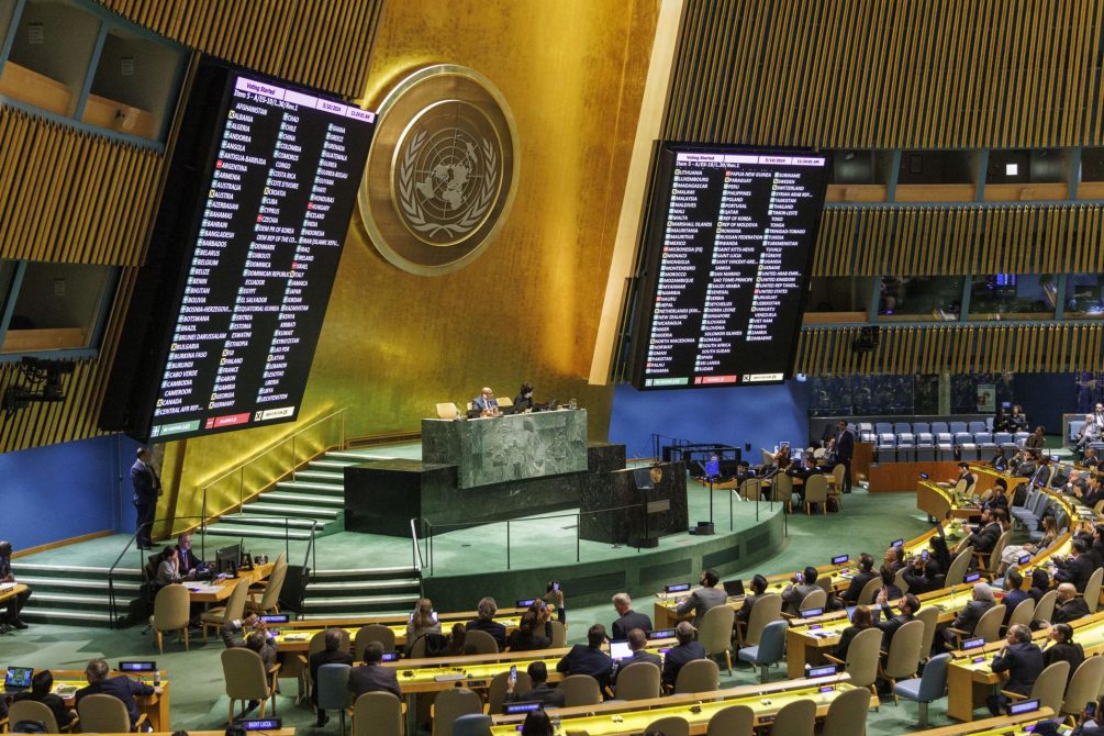 Amplia mayoría de 143 Estados pide la integración plena de Palestina en la ONU Amplia mayoría de 143 Estados pide la integración plena de Palestina en la ONU