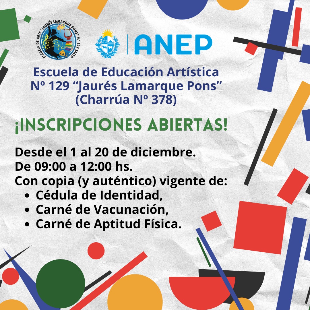 ¡INSCRIPCIONES ABIERTAS! ¡INSCRIPCIONES ABIERTAS!