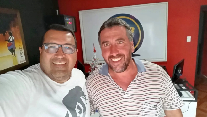 La visita a la Radio de Mario Rossi contando sobre el Evento Premios Rey de Oro de este sábado