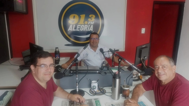 La visita a la Radio del Dr Gabriel Cartagena junto a Carlos Ayuto Lista 1333 Coalición Republicana apoyando la Candidatura a la Intendencia de Salto de Marcelo Malaquina