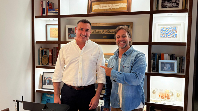 Carlos Albisu se reunió con Lacalle Pou en Montevideo