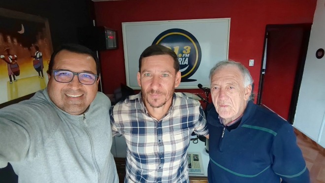 La visita a la Radio de Aquiles Mainardi hablando de lo que dejaron las Elecciones Departamentales y el futuro de la Central Horticola,