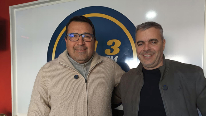 La visita a la Radio de Ezequiel Marozzini Secretario de Turismo de Federación Entre Ríos.