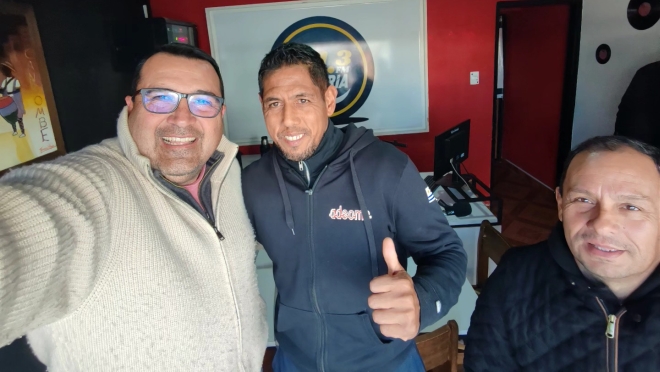 La visita a la Radio de Juan Carlos Gómez Presidente de Adeoms junto a Mario Martínez