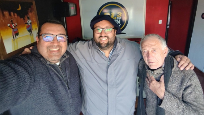 La visita a la Radio del Dr Enzo Molina Edil Electo Lista 404 Partido Nacional.
