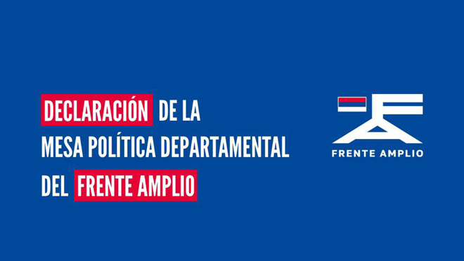 Declaración de la mesa política departamental del Frente Amplio en solidaridad con todos los/as funcionarios Municipales que se encuentran en conflicto