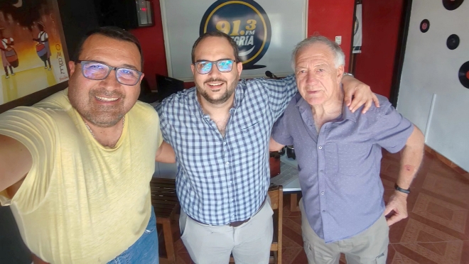 La visita a la Radio de Facundo Marziotte Edil Partido Nacional Coalición Republicana