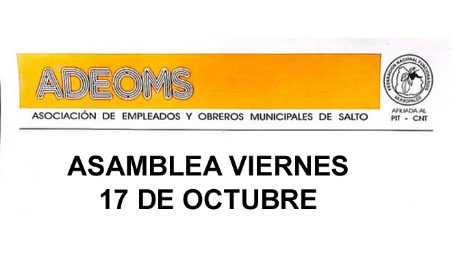 ADEOMS convoca a asamblea general ordinaria para el día viernes 17 de octubre