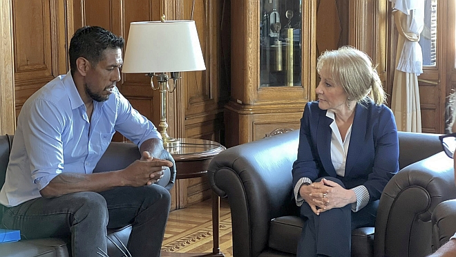 ADEOMS: Reunión con Director de Inspección Nacional de Trabajo, Luis Puig y Vicepresidenta de la República, Carolina Cosse.