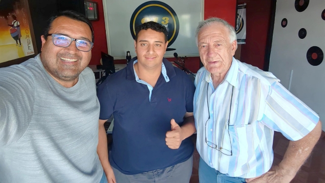 La visita a la Radio desde Corralitos de Román Cabrera, una linda charla