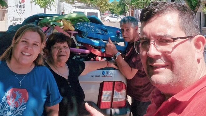 Solidaridad a pleno – Donación de Ropa y andadores para niños y niñas